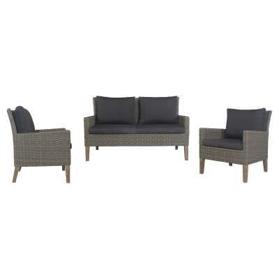 Gheorghe 3 Piece Wicker Outdoor Sofa Set, 2+1+1 Seater