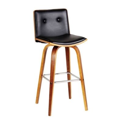 Diego PU Leather and Wood Bar Chairs