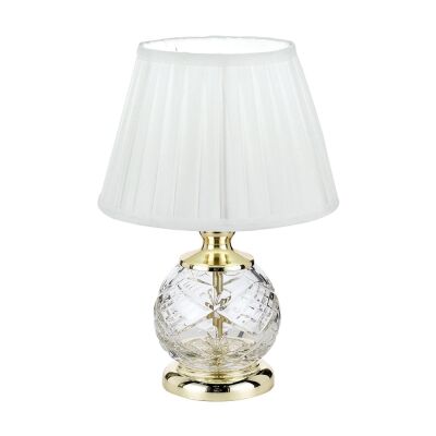 Vivian Glass Base Table Lamp, Gold