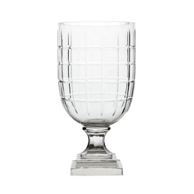 Louis Cut Glass Goblet Vase, Small, Clear