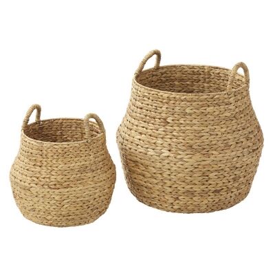 Enlai 2 Piece Water Hyacinth Basket Set