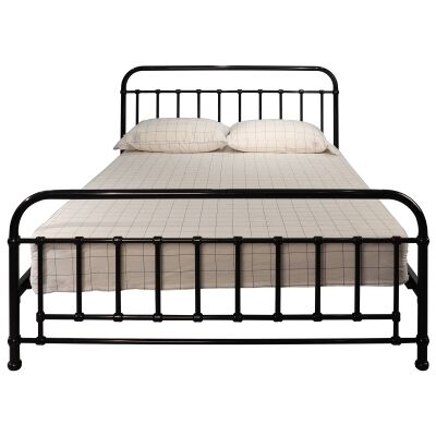 Corringle Metal Bed, Double, Black