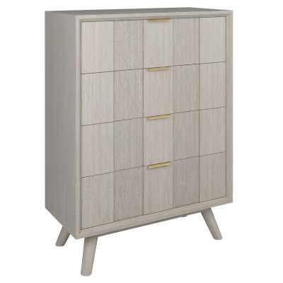 Zilena Acacia Timber 4 Drawer Tallboy