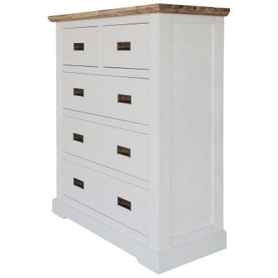 Nantucket Acacia Timber 5 Drawer Tallboy