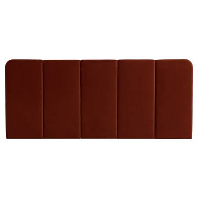 Landon Velvet Fabric Wide Bed Headboard, Queen / King, Caramel