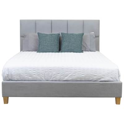 Jorvix Fabric Platform Bed, Queen, Mist Grey