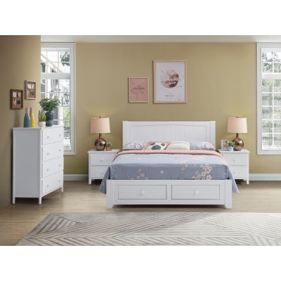 Clement 4 Piece Wooden Bedroom Suite with Tallboy, Double