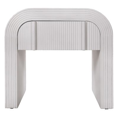Bristol Ashwood Bedside Table, Ivory