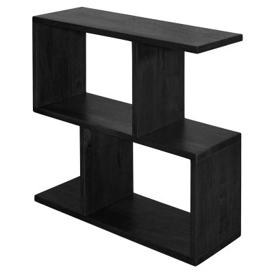 Ariselle Mango Wood Display Shelf, 80x75cm, Black