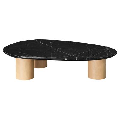 Fremont Marble Topped Wooden Coffee Table, 152cm