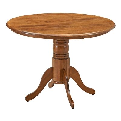 Narellan Rubberwood Round Pedestal Dining Table, 105cm