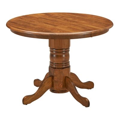Narellan Rubberwood Extensible Round Pedestal Dining Table, 105-150cm