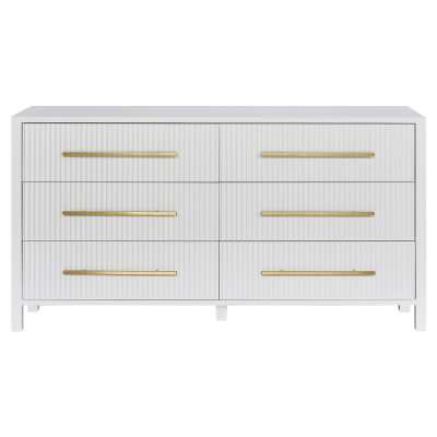 Matteo Ashwood 6 Drawer Chest, White