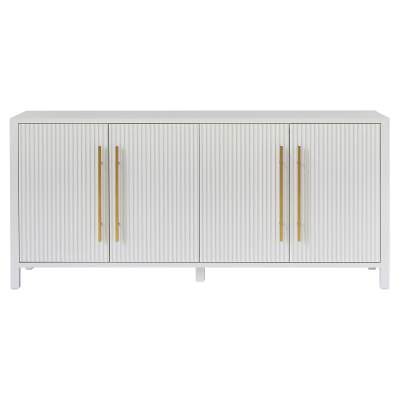 Matteo Ashwood 4 Door Buffet Table, 180cm, White