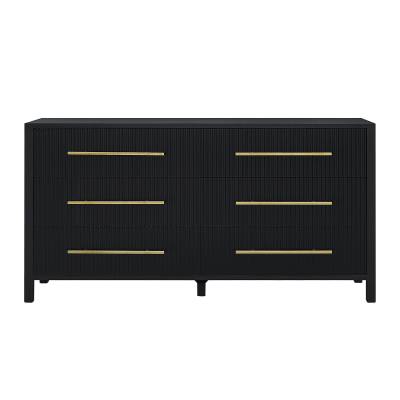 Matteo Ashwood 6 Drawer Chest, Black