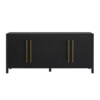 Matteo Ashwood 4 Door Buffet Table, 180cm, Black