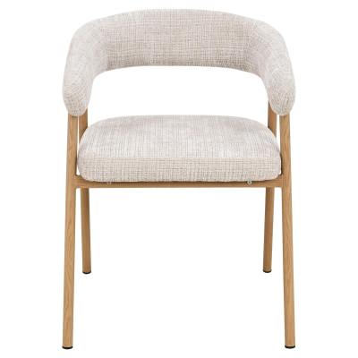Maelis Fabric & Metal Carver Dining Chair