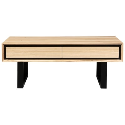 Batavia Messmate Timber 2 Drawer Coffee Table, 120cm