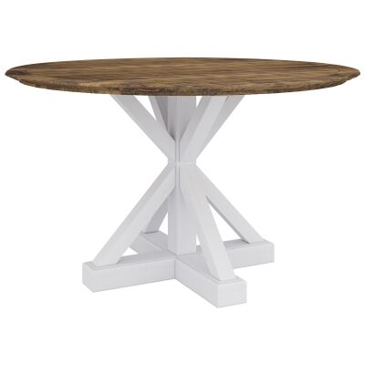 Harwich Pine Timber Round Dining Table, 135cm