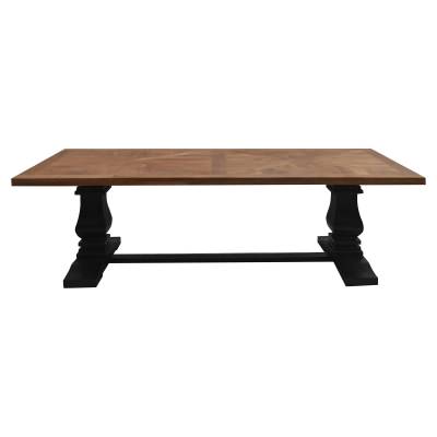 Mozzate Mango Wood Pedestal Dining Table, 230cm 