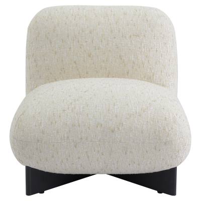 Helena Chenille Fabric Occasional Chair, Beige