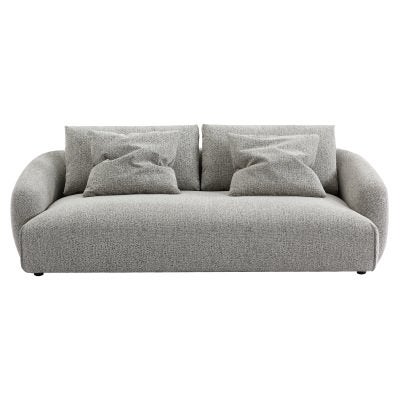 Bronson Chenille Fabric Sofa, 3 Seater, Almond