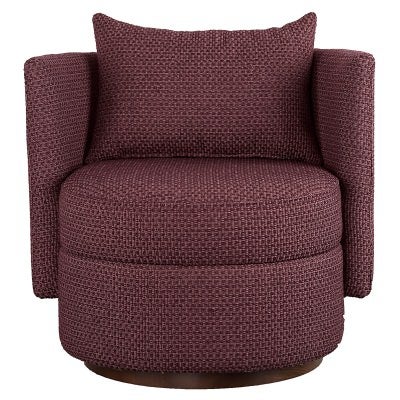Keeley Chenille Fabric Armchair, Marsala