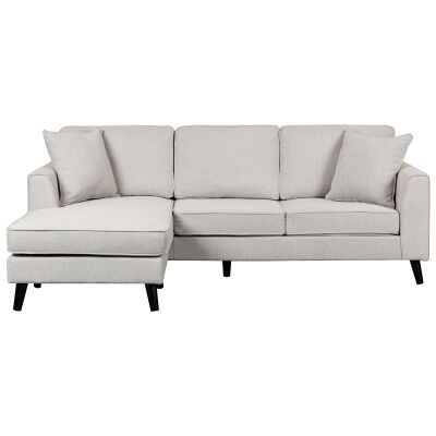 Monroe Fabric Corner Sofa, 2 Seater with Reversible Chaise, Grey