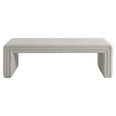 Remus Linen Fabric Ottoman Bench, 140cm, Oatmeal