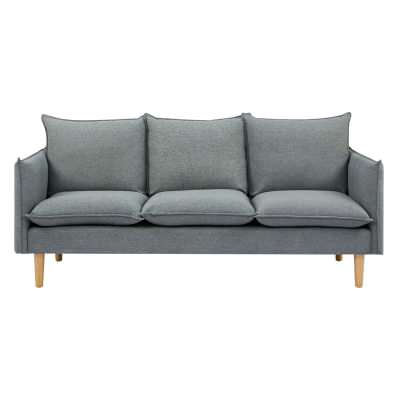 Sonata Fabric Sofa, 3 Seater, Dark Grey