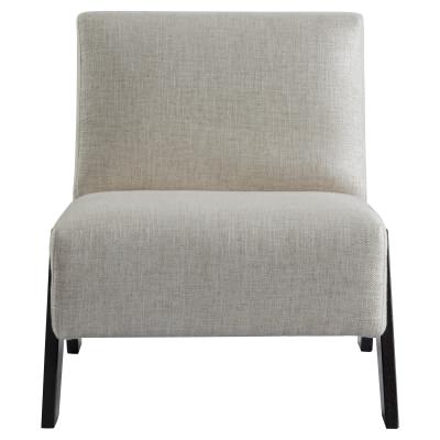 Wilford Linen Fabric Occasional Chair, Oatmeal / Black