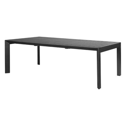 Icarus Aluminium Outdoor Extensible Dining Table, 230-345cm, Charcoal
