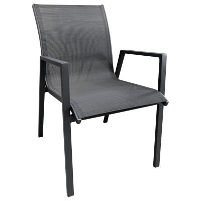 Icarus Aluminium Outdoor Dining Chair, Charcoal