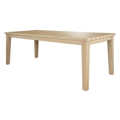 Walmer Eucalyptus Timber Outdoor Dining Table, 220cm, White Wash
