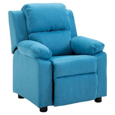 Nullica Waterproof Fabric Kids Recliner Armchair, Blue
