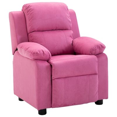 Nullica Waterproof Fabric Kids Recliner Armchair, Pink