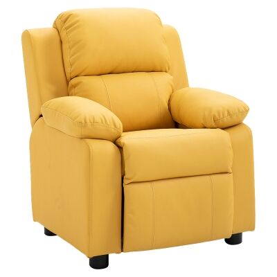 Nullica PU Leather Kids Recliner Armchair, Yellow