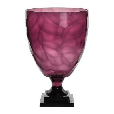 Slyce Rough Glass Goblet, Large, Amethyst