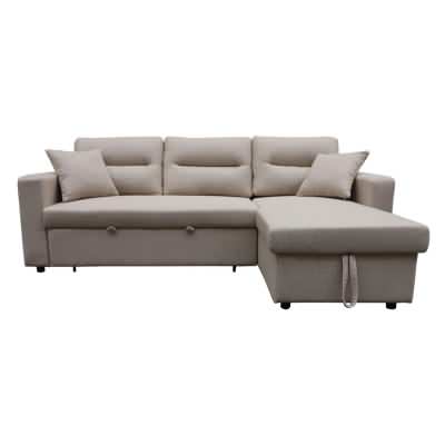 Karla Fabric Pull-out Corner Sofa Bed, Beige 