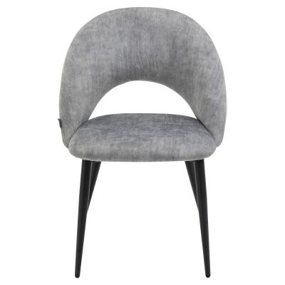 Vicky Fabric Dining Chair, Set of 2, Silver Grey