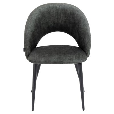 Vicky Fabric Dining Chair, Set of 2, Charcoal