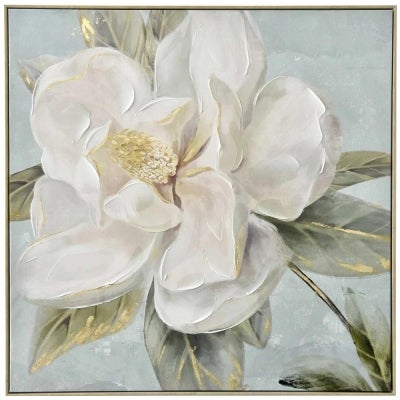 Magnolia Blossom Framed Canvas Painting Wall Art, No.1, 100cm