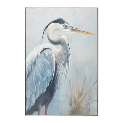 "Great Blue Heron" Framed Canvas Wall Art, Type A, 122cm