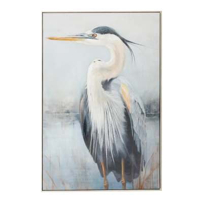 "Great Blue Heron" Framed Canvas Wall Art, Type B, 122cm