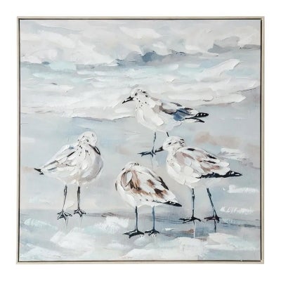 "Seagull Flock" Framed Canvas Wall Art, 82cm