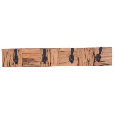 Ara Reclaimed Mango Wood & Iron Wall Hook, 60cm