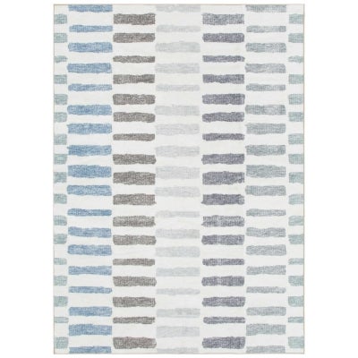 Washwell Stripes Machine Washable Modern Rug, 330x240cm