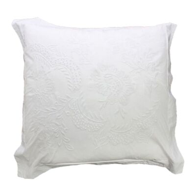 Embelli Embroidered Cotton Euro Pillow Case, Pair of 2