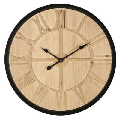 Horvian Metal Frame Round Wall Clock, 40cm