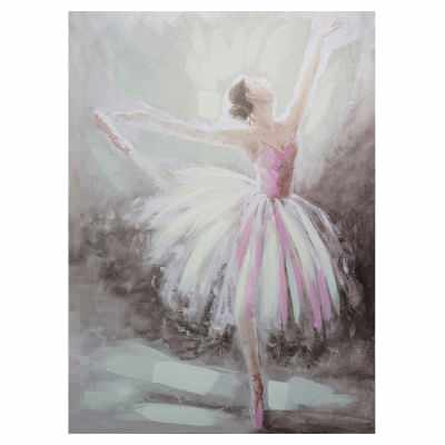 "Pink Dressed Ballerina" Stretched Canvas Wall Art Painting, Type B, 70cm